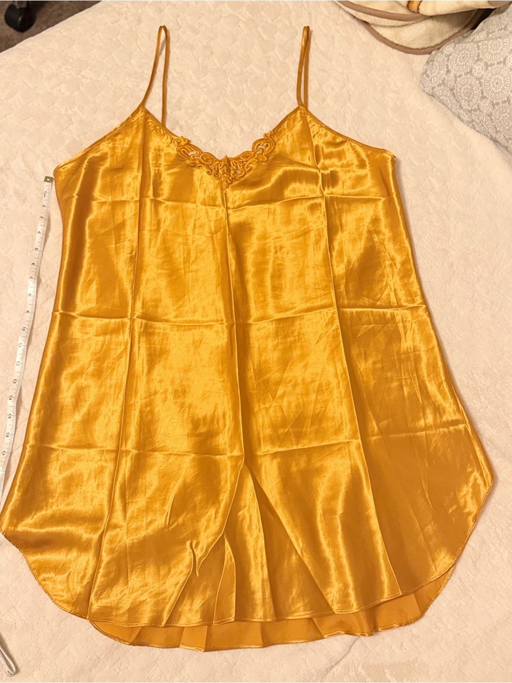Vintage Victoria Secret Gold Satin Slip Dress.